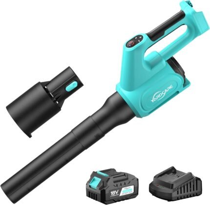 YARDCARE Cordless Leaf Blower, powerful garden tools for blowing leaves and debris.