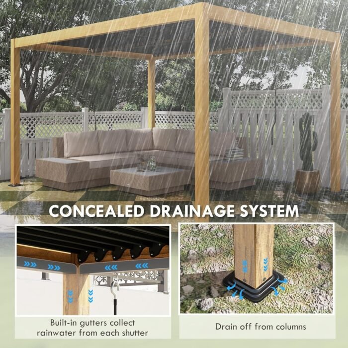 The Hardtop Gazebo being easily assembled with the provided installation accessories.
